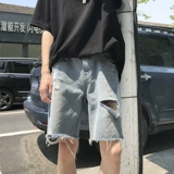Летние японские трендовые джинсы, штаны для отдыха, в корейском стиле, оверсайз, свободный прямой крой