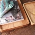 {木 苼} Khay đăng nhập gỗ sồi nhập khẩu Khay gỗ hình chữ nhật không khay sơn Pizza chiều trà kungfu khay gỗ decor Tấm