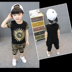 Mùa hè cậu bé ngắn tay áo phù hợp với trẻ em người đàn ông của mùa hè 2018 mới hai mảnh 1-3-7 tuổi Hàn Quốc cậu bé quần áo trẻ em mùa hè Phù hợp với trẻ em