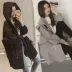 2018 mùa xuân và mùa hè mới Hàn Quốc phiên bản của kích thước lớn lỏng áo gió nữ phần dài hoang dã áo khoác sinh viên bf trùm đầu áo khoác nữ áo khoác nữ de thương Trench Coat