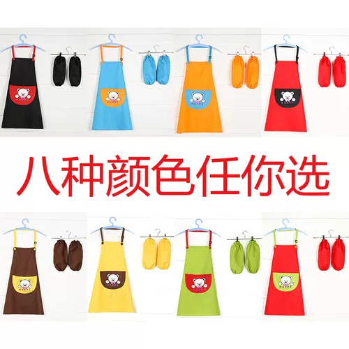 Модный милый фартук, нарукавники, нагрудник, комбинезон для влюбленных, в корейском стиле, делается под заказ, с печатью вашего логотипа