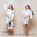 2019 mới chụp ảnh studio thời trang hot mom bà bầu gợi cảm mang thai váy ren ảnh trang phục bụng to ảnh mẹ váy áo bà bầu mùa đông Áo thai sản