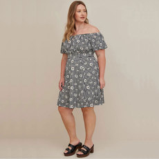 Одежда Больших размеров off shoulderr skater