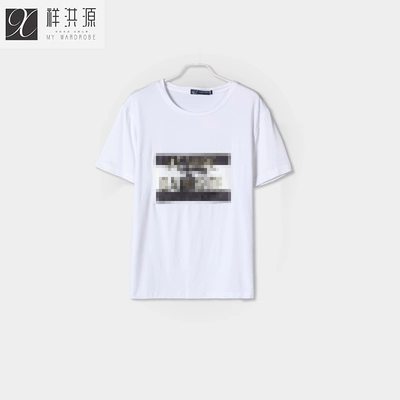 Xiang Hongyuan nam ngắn tay T-Shirt nam 2018 mùa hè xu hướng mới Hàn Quốc phiên bản của nửa tay áo áo triều 182020015 áo tommy Áo phông ngắn