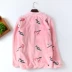 Mùa thu và mùa đông flannel ngọn đồ ngủ của phụ nữ dày ấm san hô lông cừu kích thước lớn dịch vụ nhà áo khoác đơn bộ thu đông nam Pyjama