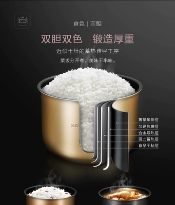 Торговый центр Jingdong Официальный сайт Бытовая техника Suning Midea Электрическая скороварка 5 л Бытовая рисоварка под давлением с двумя желками Подлинная