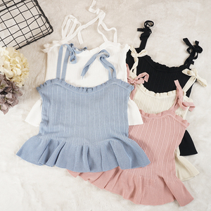 2018 dây đeo vai mới cúi ngọt ngào xù băng lụa đan yếm trong phụ nữ mặc nhỏ sling