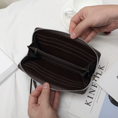 Бумажник, длинная сумка через плечо, универсальная вместительная и большая маленькая сумка клатч с молнией, 2020