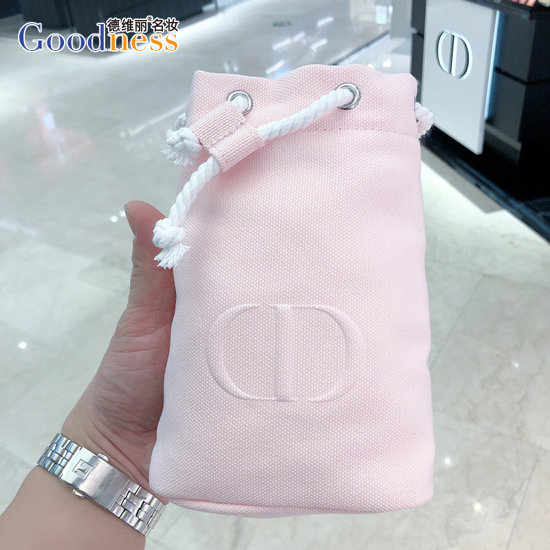 Domestic Counter dior Dior Limited Edition Cosmetic Bag DIY CD Cotton Canvas Tender Powder Drawstring Bag