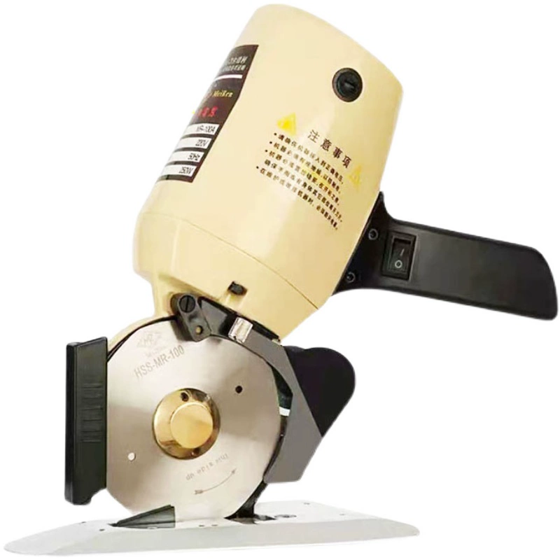 Máy cắt dao tròn chạy điện Máy cắt vải kéo điện Máy cắt vật liệu dày xốp Khăn trải bàn Máy cắt vải không dệt máy cắt vai cầm tay Máy cắt vải