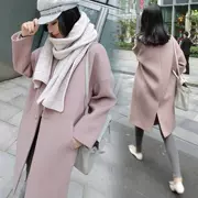 Áo khoác len nữ nhỏ dài phần phiên bản Hàn Quốc 2018 mới mùa thu đông