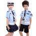 Trẻ em của dịch vụ cảnh sát black cat sheriff quần áo cảnh sát giao thông nhỏ trang phục trai mẫu giáo giao thông nhân viên cảnh sát quần áo đồng phục áo len bé trai Trang phục