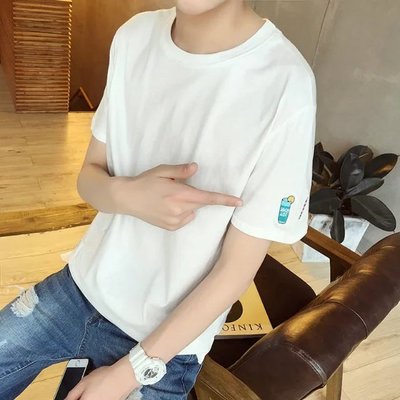 Của nam giới ngắn tay áo thun mùa hè Hàn Quốc phiên bản của bảy 7 tay áo bảy tay quần áo sinh viên một nửa 5 năm điểm trong tay áo dài triều Áo phông dài