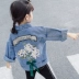 Áo khoác denim bé gái mùa thu năm nay phiên bản mới của Hàn Quốc dành cho bé nhỏ 3 bé 4-5-6 tuổi bé gái kiểu tây - Áo khoác Áo khoác