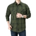 Jeep Shield Summer Business Casual Kẻ sọc ngắn tay áo sơ mi Thanh niên nam Cotton Loose Quần áo bảo hộ lao động Áo mỏng - Áo