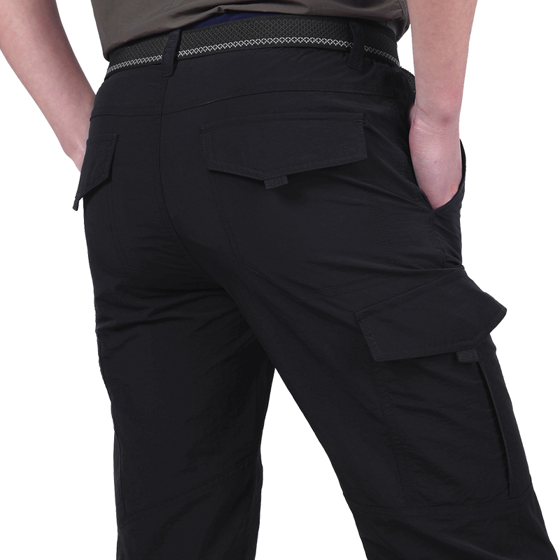 Black 105 Pantssummer outdoors Multi bag Short sleeve shirt executive officer suit ventilation shirt man leisure time Military equipment Quick drying thin