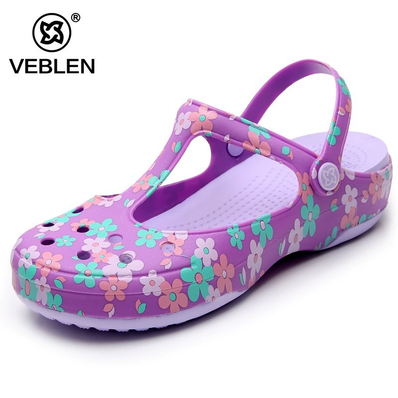 Veblen chính hãng giày lỗ của phụ nữ thời trang mùa hè thoáng khí dép của phụ nữ không trơn trượt đáy dày phụ nữ mang thai giày y tá