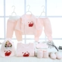 Bộ quà tặng cho bé sơ sinh mùa thu đông ấm áp quần áo dày cho bé 0-3 tháng sản phẩm cotton cho bé đồ chơi cho bé 3 tháng