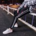 2018 mùa xuân mới chín điểm quần thể thao nam Hàn Quốc phiên bản của xu hướng thẳng sinh viên người đàn ông lỏng lẻo của quần hip hop quần âu quần ống suông nam Crop Jeans