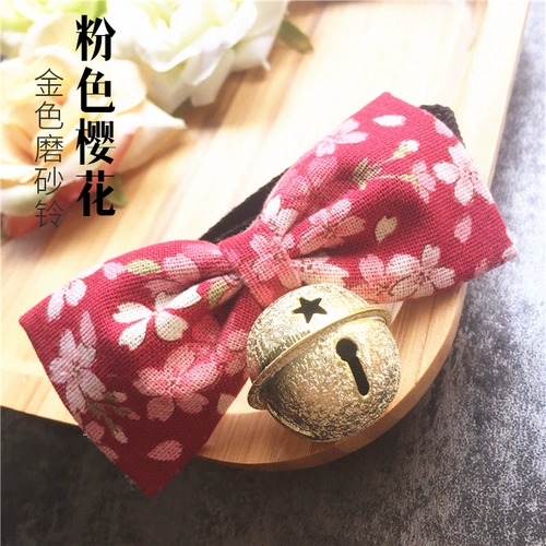 Аксессуар, чокер, колокольчик, японская галстук-бабочка с бабочкой, домашний питомец, кот, в цветочек