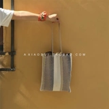 Плетеный шоппер, в корейском стиле