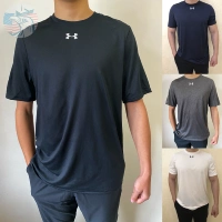 Under armour, быстросохнущая спортивная футболка с коротким рукавом, (в наличии на складе), свободный крой