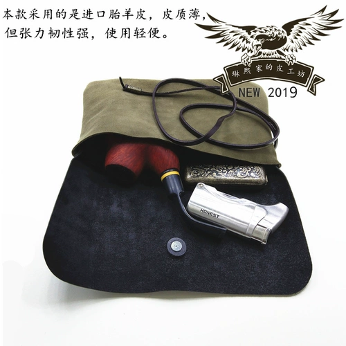 Портативный вместительный и большой портсигар ручной работы, барсетка, сумка для хранения, из натуральной кожи