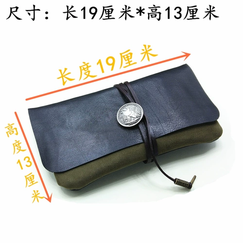 Портативный вместительный и большой портсигар ручной работы, барсетка, сумка для хранения, из натуральной кожи