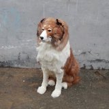 Имитация овчарки, большая модель животного с имитацией меха, украшения для собак, реквизит для кино и телевидения, украшения для фотографий, ремесла