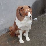 Имитация овчарки, большая модель животного с имитацией меха, украшения для собак, реквизит для кино и телевидения, украшения для фотографий, ремесла