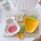 Японская морковная посуда, керамический фруктовый милый кролик домашнего использования, популярно в интернете