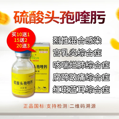 Цефалоспорин сульфат сульфат цефалоспорин инъекция свиньи, коров, овец, курицы и птицы дыхательных путей бактерий