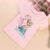Mùa đông lãng mạn Trẻ em mặc mùa hè Cô gái tay áo ngắn Áo phông trẻ em cotton lớn Một nửa tay áo Top Aisha Quần áo công chúa - Áo thun ao thun be trai han quoc Áo thun