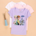 Mùa đông lãng mạn Trẻ em mặc mùa hè Cô gái tay áo ngắn Áo phông trẻ em cotton lớn Một nửa tay áo Top Aisha Quần áo công chúa - Áo thun ao thun be trai han quoc Áo thun