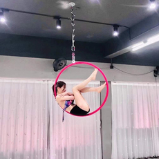Воздушная Йога гамак 单耳不锈钢空中瑜伽旋转吊环体操健身杂技舞