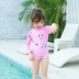 Áo tắm chống nắng cho bé gái dài tay, áo tắm cho bé gái nhỏ bé 1-3 tuổi Đồ bơi trẻ em Hàn Quốc bikini bé gái Bộ đồ bơi của Kid