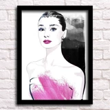 Женская висящая живопись Hepburn Магазин росписи магазин одежды кассир Фон Фон рисунок картинка комната спальня имитация рука декоративная живопись