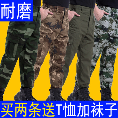 Phần mỏng ngụy trang quần nam mặc lỏng làm việc quần người đàn ông quần dài overalls eo cao kích thước lớn thẳng quân sự đào tạo mùa hè quần jogger kaki Quần làm việc