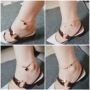 Hàn Quốc phiên bản thép titan vòng chân nữ cảm giác tăng chân vàng 踝 系 铛 铛 bốn lá cỏ ba lá chân vòng mùa hè không phai mờ dây chân lắc chân nữ đẹp