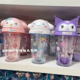 Miniso Nutcho Sanrio Yulu Gui собака красочная чашка мелати симпатичная портативная соломенная чашка на открытом воздухе