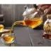 Ảnh bong bóng ấm trà trong suốt nhiệt độ cao hoa ấm trà đạo cụ Kung Fu bộ trà đạo cụ chụp ảnh công suất nhỏ ấm trà bộ bình trà thủy tinh Trà sứ
