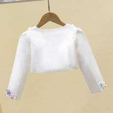 Плащ детский 23春秋搭裙子短装披风大女孩女童公主披肩儿童礼服小外套长袖开衫