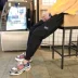 2018 mùa xuân Hàn Quốc phiên bản của xu hướng lỏng hip hop feet harem quần nam của beamed overalls nam quần thể thao Quần Jogger