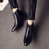 Mùa đông cộng với nhung da booties khóa nam giày cao gót da cao gót màu đen xu hướng tóc stylist để giữ ấm giày boot nam hà nội Giày ống