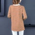 Quần áo mùa thu mặc áo phông dài tay của phụ nữ áo sơ mi cộng với chất béo cộng với kích cỡ mẹ béo hàng đầu Quần áo nữ trung niên 40-50 tuổi - Quần áo của mẹ