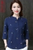 Mùa hè 2019 mới cotton và vải lanh tay áo bảy điểm Áo thun nữ cỡ lớn thêu lỏng phiên bản Hàn Quốc của áo sơ mi nữ quần áo thủy triều mùa thu - Áo phông