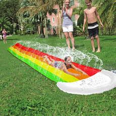 Игрушка для бассейна 夏季户外玩水彩虹滑水道戏水草坪玩具儿童冲水板大滑板幼儿园玩具
