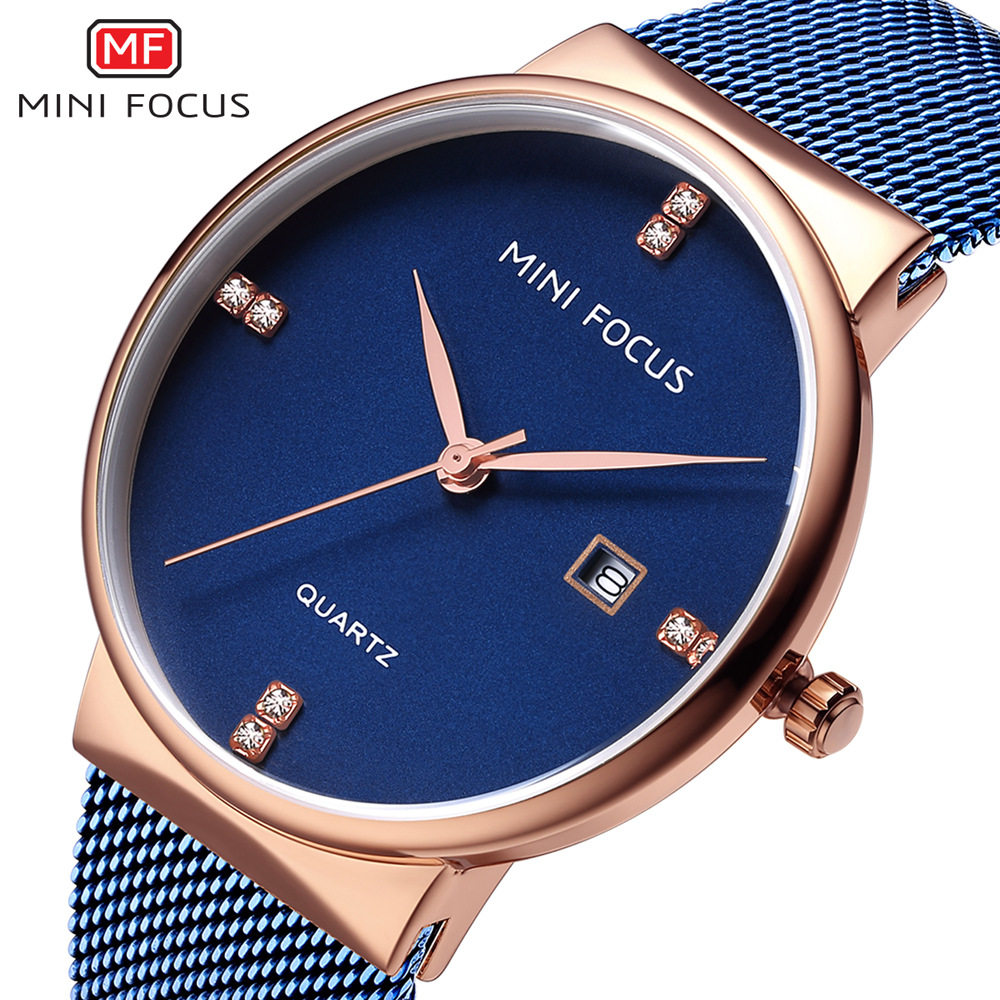 MINIFOCUS Fox Men's Watch Fashion Japanese Movement Calendar Waterproof Metal Mesh Strap 0181G_voghion.com