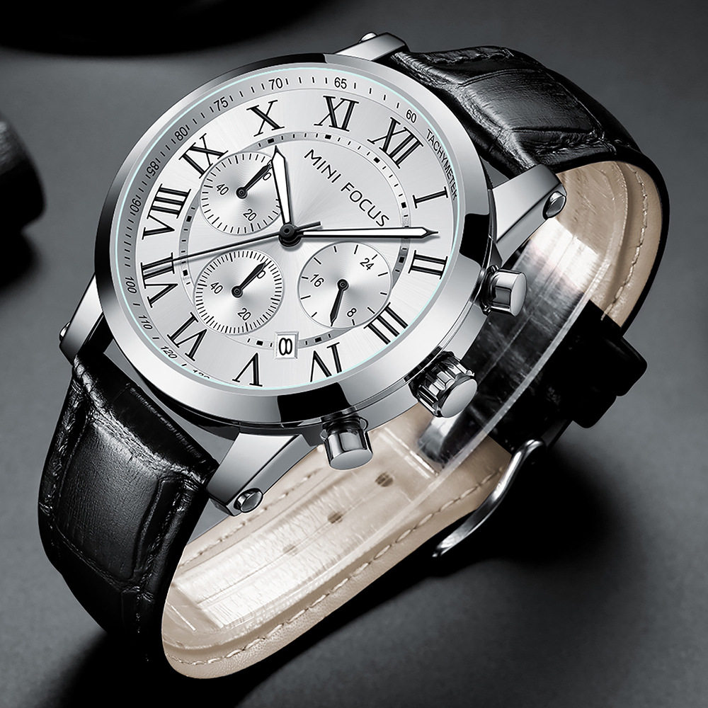 MINIF Watch OCUS Fox Night Glow Waterproof Leather Strap Casual Fashion Men's 0415G_voghion.com