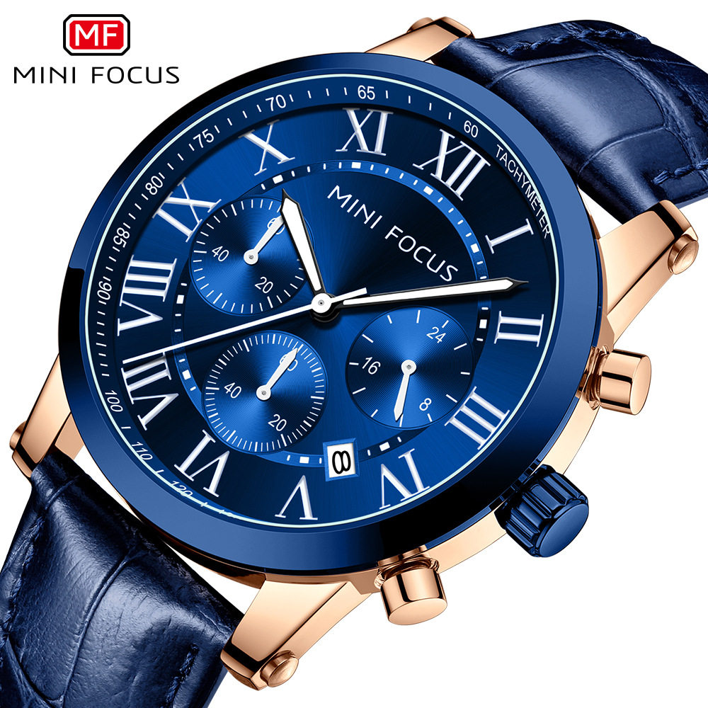 MINIF Watch OCUS Fox Night Glow Waterproof Leather Strap Casual Fashion Men's 0415G_voghion.com